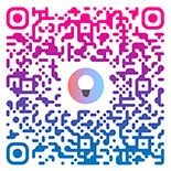 Un code QR qui mène à la page de téléchargement de l’application SmartThings sur Google Play ou App Store.