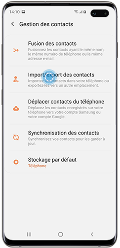 comment importer les contacts sur mon nouveau telephone