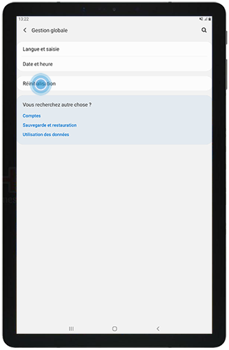 comment restaurer tablette samsung