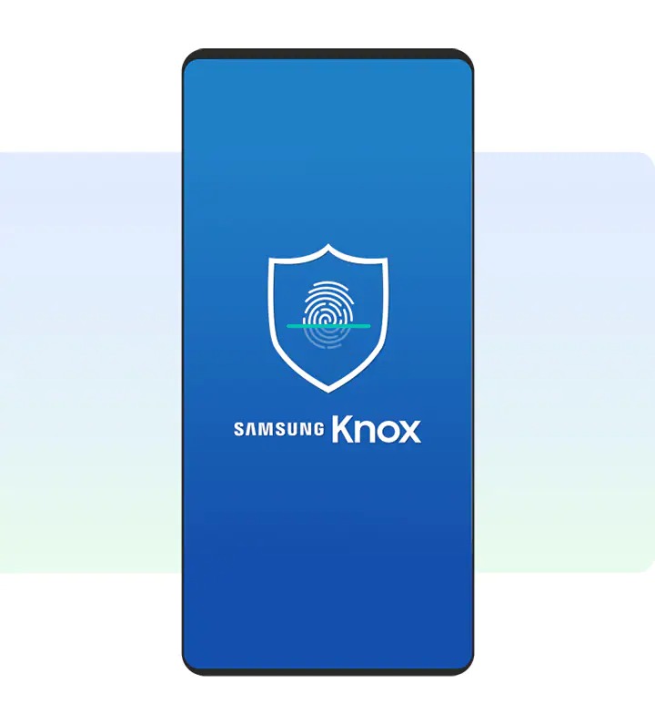 Captura de pantalla del logotipo ampliado de Samsung Knox.