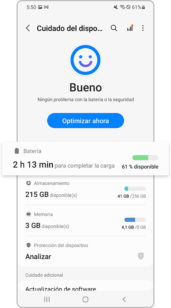 Configuración de la batería