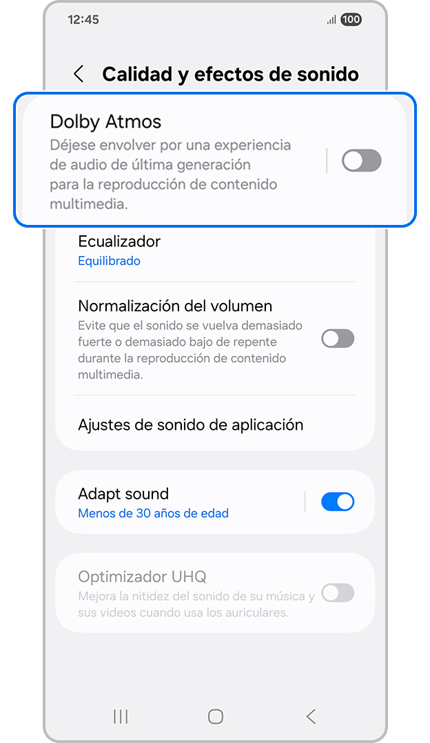 Cómo activar Dolby Atmos en mi celular Samsung | Samsung CO