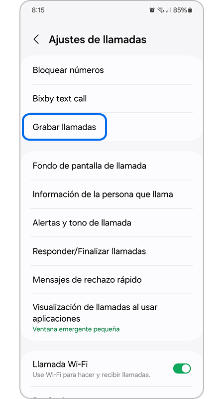 Como grabar buzon de voz en samsung online