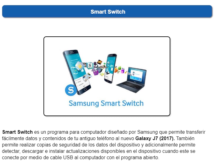 Galaxy J7 Pro - ¿Qué es Smart Switch versión PC? | Samsung CO