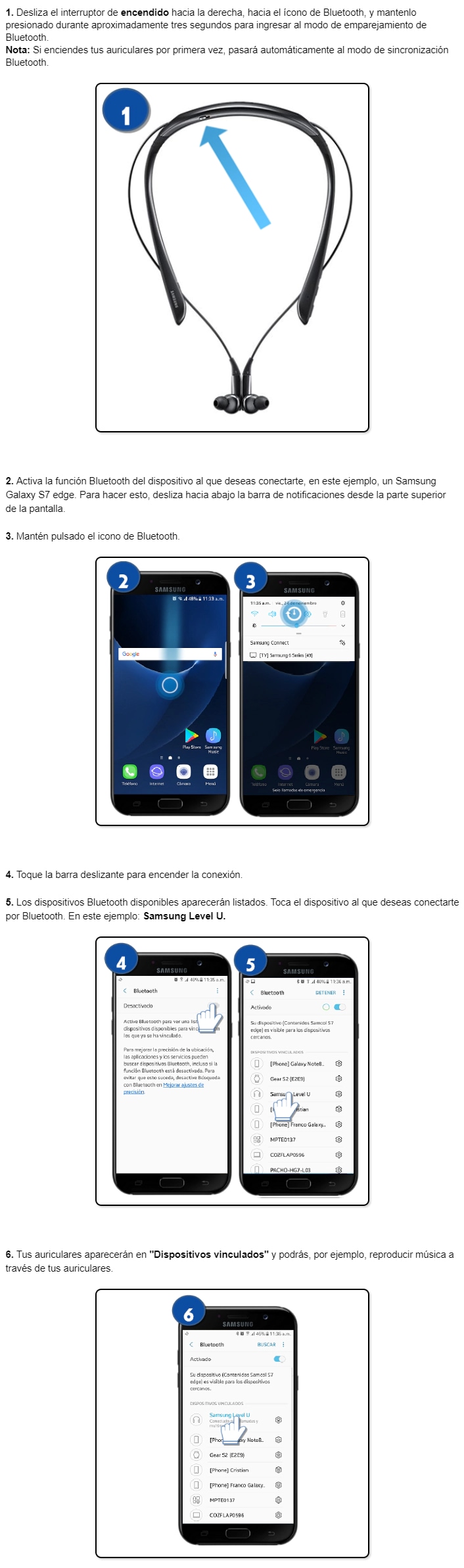 disculpa Intolerable dinero Level U Pro - ¿Cómo conectar los audífonos por Bluetooth? | Samsung CO