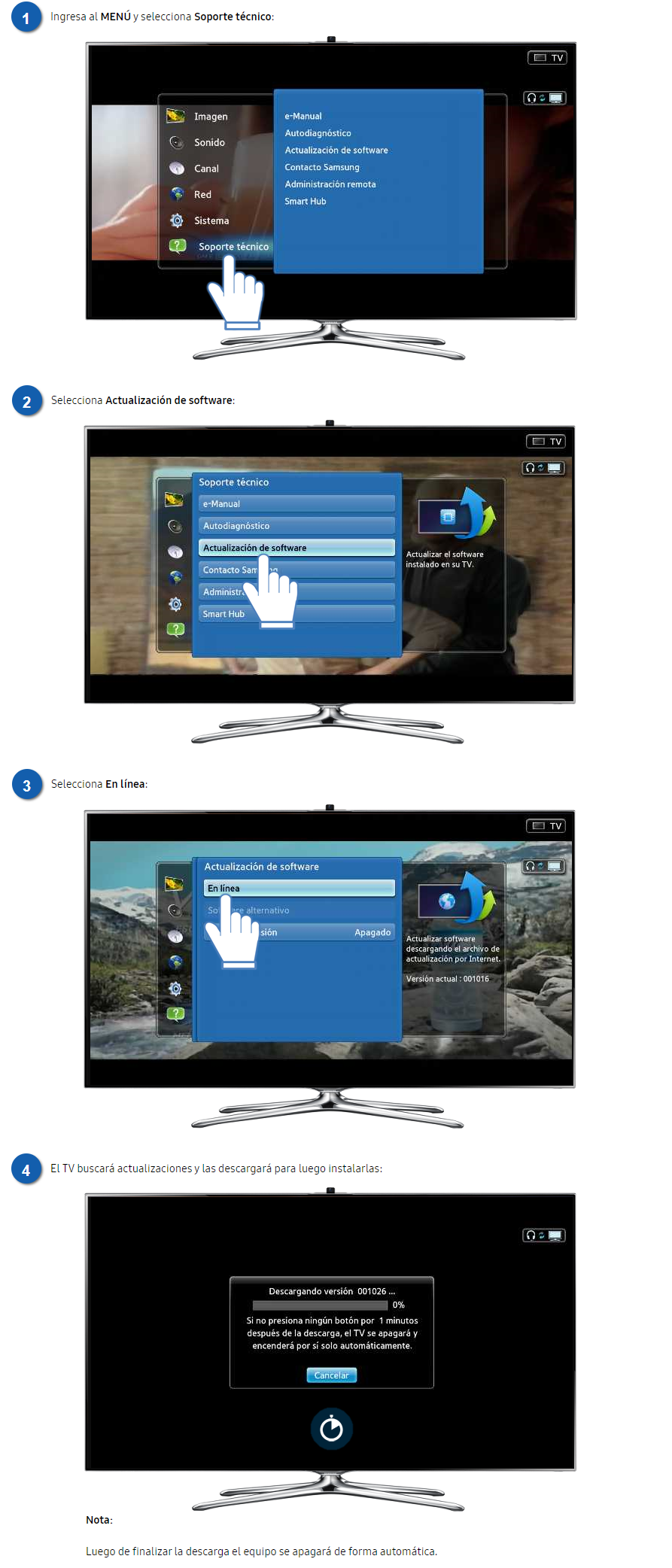 última Actualización Software Samsung Smart Tv