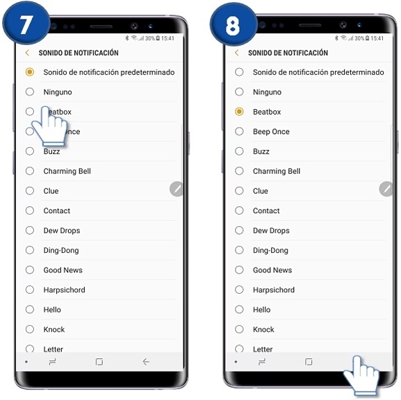Galaxy Note8 ¿cómo Cambiar El Sonido De Las Notificaciones Samsung Co 5179