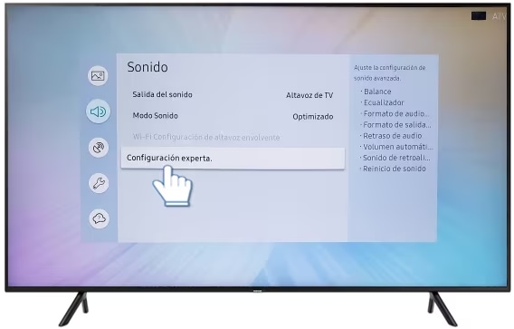 movimiento George Bernard Firmar QN55Q7F - ¿Cómo ajustar el balance de sonido en el TV? | Samsung CO
