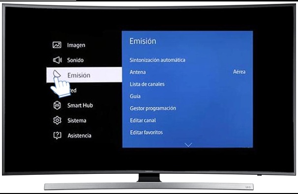 Productividad antepasado auricular Smart TV Curvo/JU7500 - ¿Cómo sintonizar canales? | Samsung CO