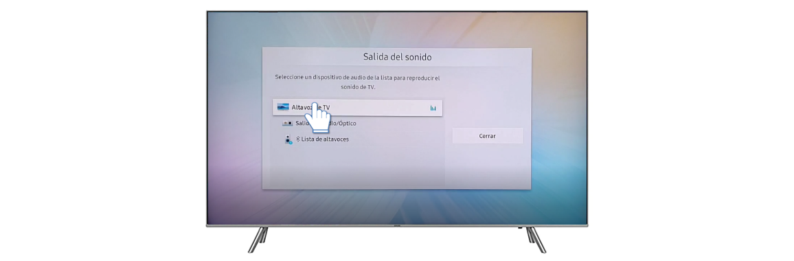 QLED TV Q6FN - ¿Cómo elegir la salida de sonido? | Samsung CO