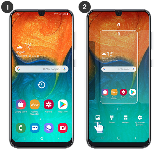 Galaxy A30 - ¿Cómo cambiar el fondo de pantalla? | Samsung CO