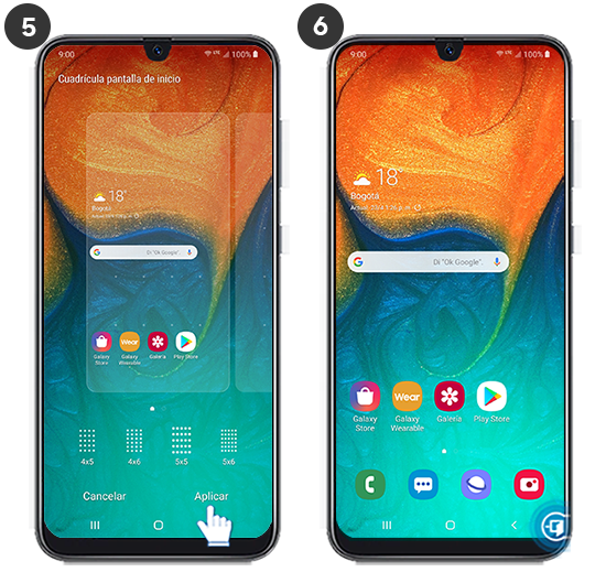 Galaxy A30 Como Ajustar Las Aplicaciones En Pantalla De Inicio Samsung Co