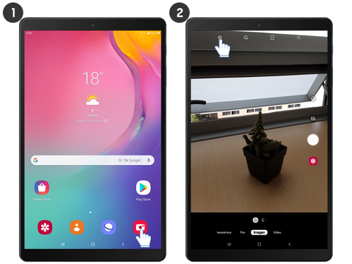 Galaxy Tab A 2019 - ¿Cómo elegir donde se almacenarán fotos y vídeos? |  Samsung CO