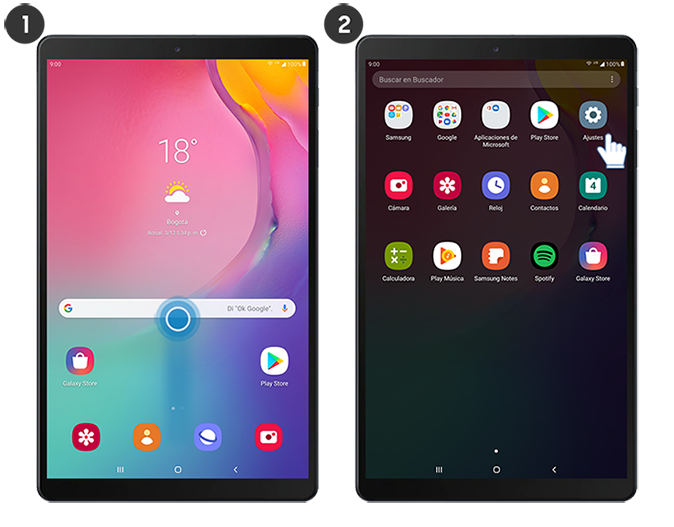 Galaxy Tab A 2019 - ¿Cómo activar la función deslizar para escribir?