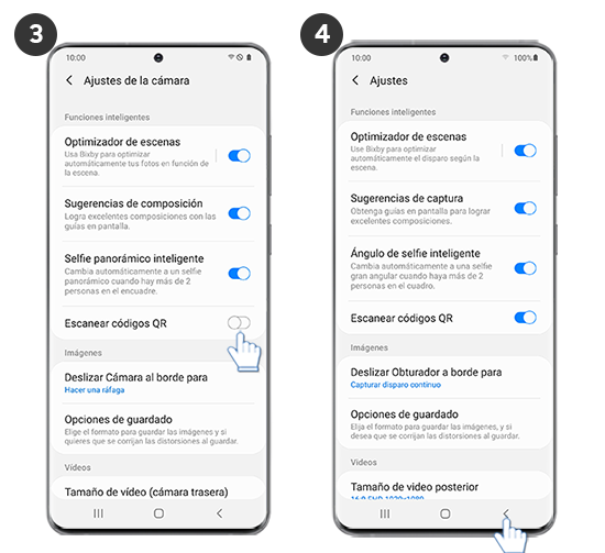 captura portugués Desplazamiento Galaxy S20 - ¿Cómo escanear códigos QR? | Samsung CO
