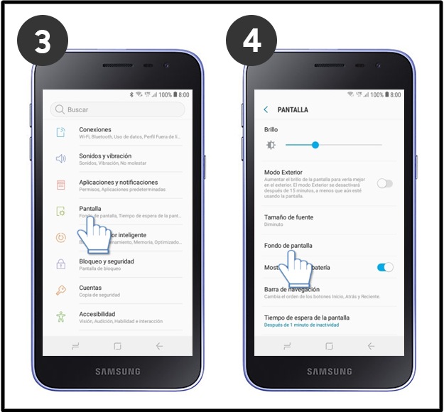 Cómo cambiar el fondo de pantalla en tu Galaxy J2 Core? | Samsung CO