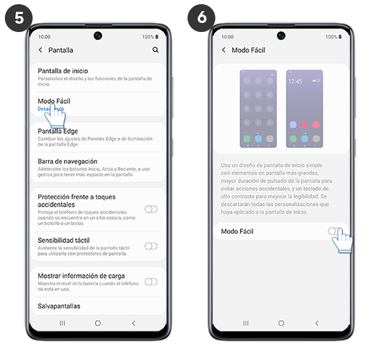 Galaxy A71 - ¿Cómo activar el modo fácil? | Samsung CO