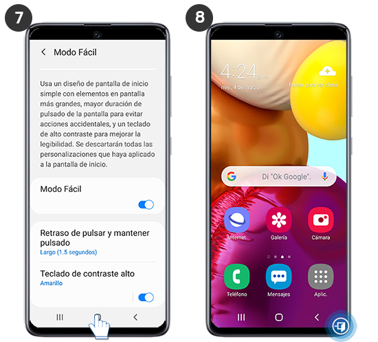 Galaxy A71 - ¿Cómo activar el modo fácil? | Samsung CO