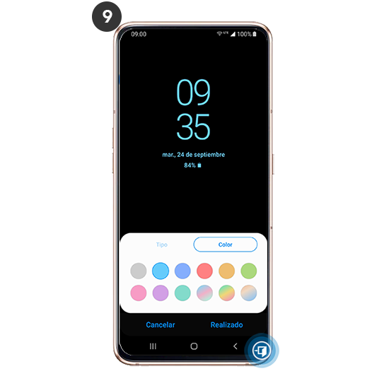 Galaxy A80 - ¿Cómo personalizar el tipo de reloj de Always On Display? |  Samsung CO