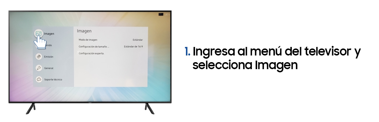 A veces negocio ponerse en cuclillas Smart TV NU7100 ¿Cómo cambiar el tamaño de imagen? | Samsung CO