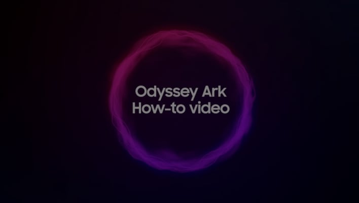 A ring of multi-colored light surrounds the words 'Odyssey Ark How-to Video.'