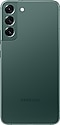 Telefon Galaxy S22 Plus v barvě Zelená zobrazený zezadu. 
