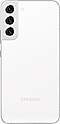 Telefon Galaxy S22 Plus v barvě Přízračná bílá zobrazený zezadu.
