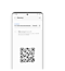 Eine Simulation der Benutzeroberfläche der Samsung Blockchain Wallet-App, in der die manuelle Adresseingabe und die Optionen "Empfangen" des QR-Codes des Überweisungsprozesses der Kryptowährung dargestellt ist.