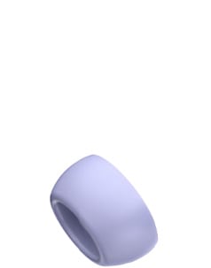Малък накрайник за ухо на Galaxy Buds Pro в загадъчно лилаво се вижда отстрани. Една дясна слушалка на Galaxy Buds Pro със среден накрайник зюа ухото и един голям накрайник на ухото се виждат от дясната страна на накрайника на ухото.