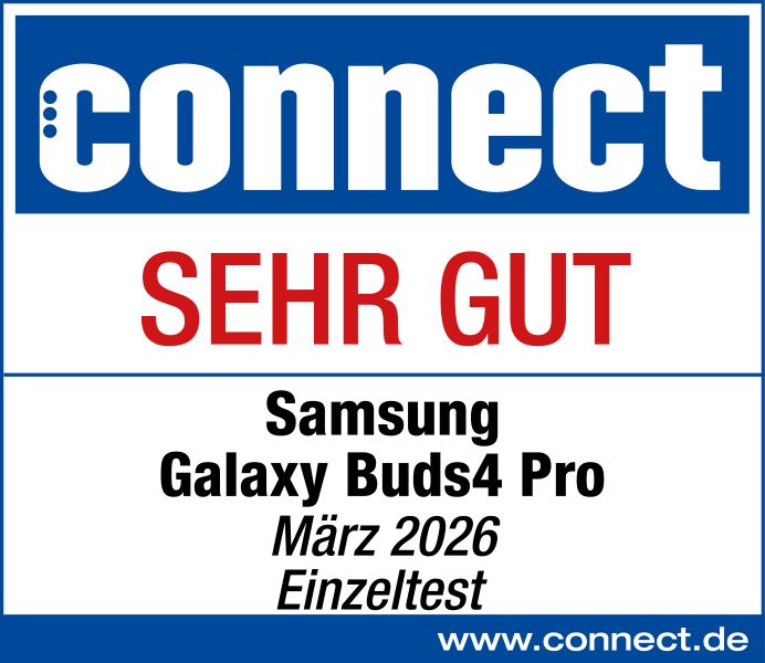 Samsung Galaxy Buds4 Pro, sehr gut, connect.de vom 17.03.2026, Einzeltest.