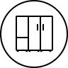 There are front and top view of the three refrigerators in pair: the RB7300 with Clean White, the RR7000 with Cotta Lavender and the RR7000 with Satin Beige. When viewed from the front, there are the product’s height and width dimensions. 1,900mm indicates the height including the distance to the top wall and 1,853mm indicates the height of the product itself. On the bottom, 595mm indicates the width of one refrigerator, 12mm indicates the distance between the wall and the product, and 7mm indicates the distance between the three refrigerators. When viewed from the top of refrigerators, there are the depth dimensions of the RB7300 and the RR7000. Starting from the left, 50mm indicates the minimum distance between the rear wall and the refrigerator. 595mm indicates the RB7300's depth excluding the door and 658mm indicates including the door. On the right, 575mm indicates the RR7000's depth excluding the door. 647mm indicates the RR7000's depth including the door without handle and 688mm indicates including the door and the handle.