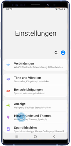 Wie richte ich das Hintergrundbild meines Galaxy Note9 ein? | Samsung