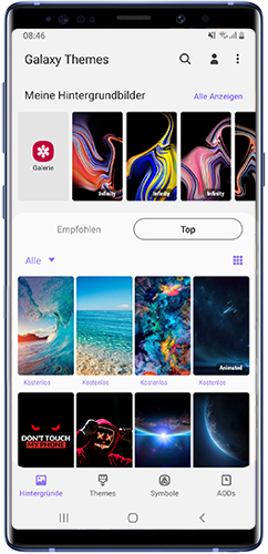 Wie richte ich das Hintergrundbild meines Galaxy Note9 ein? | Samsung