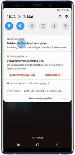 Du kannst dein Galaxy Note im DeX-Modus als Touchpad verwenden.
