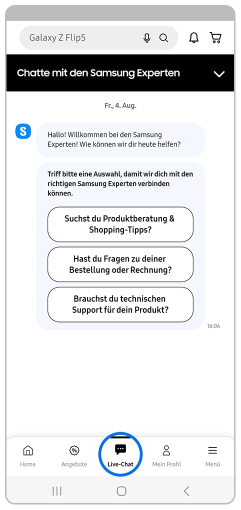 Samsung Shop App verwenden | Samsung DE