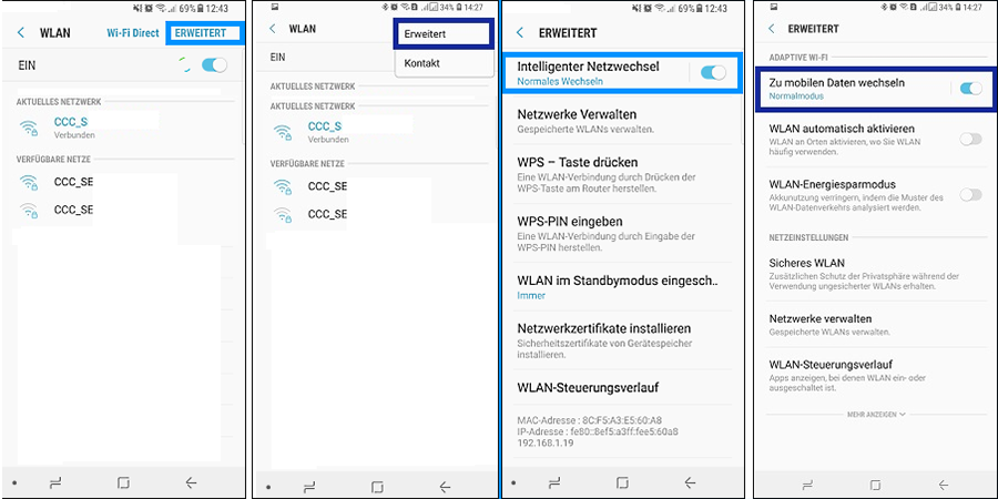 Daten Von Samsung Auf Oneplus übertragen Automatischer Wechsel zwischen WLAN und mobilen Daten | Samsung Deutschland