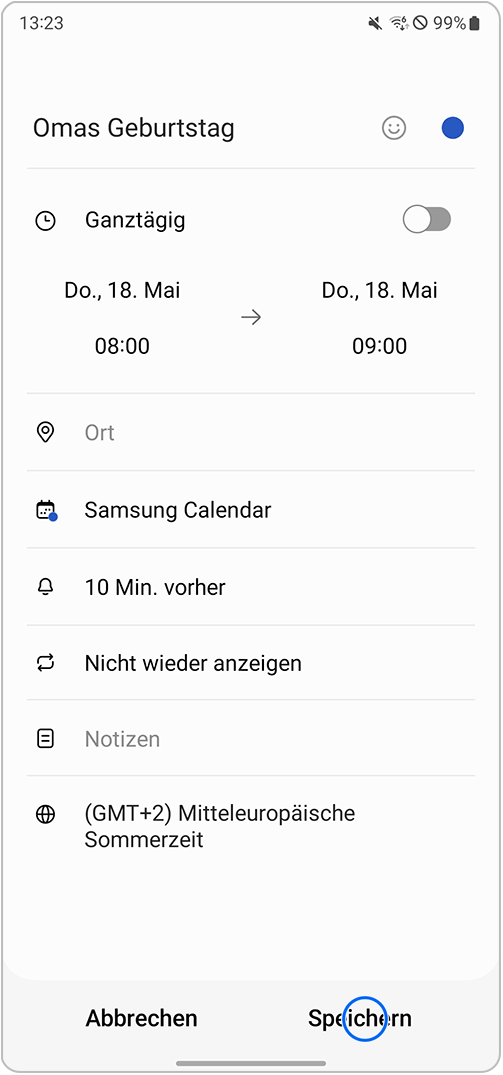 Wie verwende ich die Kalender App?  Samsung DE