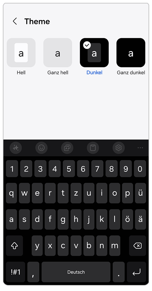 TastaturEinstellungen vornehmen Samsung DE