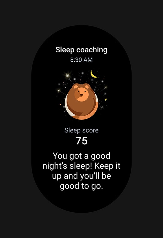Eine Schlaf-Coaching-Nachricht mit dem Schlafsymbol des Löwen.