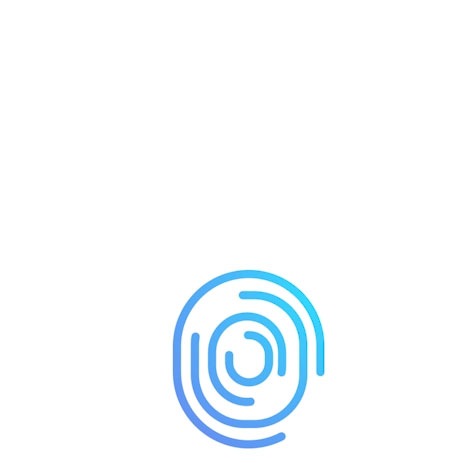 Video, der viser ikonet for den ultrasoniske fingeraftryksscanner.