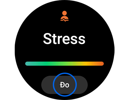 Hình ảnh mục Căng thẳng với nút Đo của ứng dụng Samsung Health. 