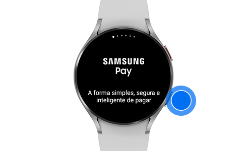 Como posso efetuar um pagamento com o meu Galaxy Watch?
