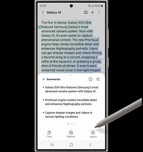 Samsung Galaxy S24 Ultra - 12GB RAM, 256GB with pen assistant