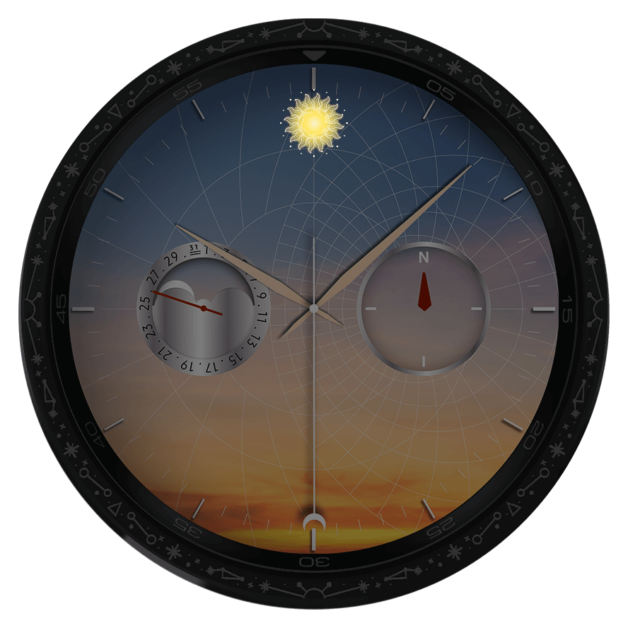 Galaxy Watch6 Classic Astro Edition dial highlighting solar tracker