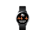 El Galaxy Watch muestra los resultados de la medición de un electrocardiograma, con la precaución al pie que dice, “La aplicación no busca nunca un infarto”.