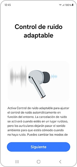 Control de ruido adaptativo en los Galaxy Buds3 Pro