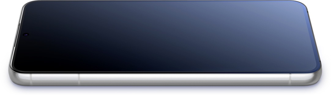 Galaxy S22 plus laying flat with a layer floating above the display. The Samsung Knox logo is on the layer to demonstrate the security provided to your entire phone.