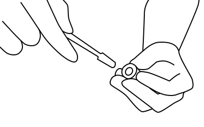 El gráfico muestra cómo limpiar el conector del tubo de la lavadora.