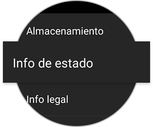 Samsung Galaxy Watch Info. de estado