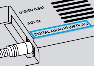 Sådan tilsluttes ekstern lyd ved hjælp et optisk kabel | Samsung DK